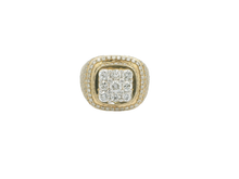 Load image into Gallery viewer, Men's 14kt Yellow Gold Diamond Ring