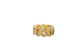 Load image into Gallery viewer, Men's 14kt Yellow Gold Diamond Band Ring
