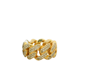 Load image into Gallery viewer, Men's 14kt Yellow Gold Diamond Band Ring