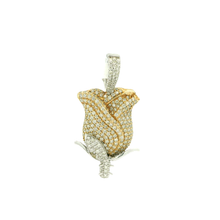 Load image into Gallery viewer, Yellow Gold Pendant with Round Brilliant Cut Diamonds