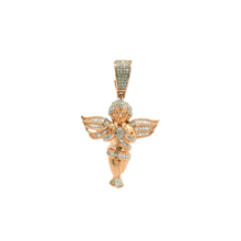 Load image into Gallery viewer, Yellow Gold Angel Pendant with Round Brilliant Diamonds