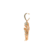 Load image into Gallery viewer, Yellow Gold Angel Pendant with Round Brilliant Diamonds