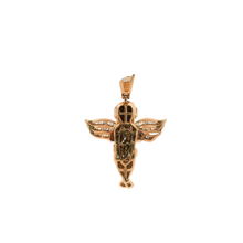 Load image into Gallery viewer, Yellow Gold Angel Pendant with Round Brilliant Diamonds