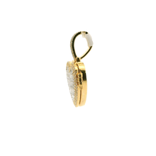 Load image into Gallery viewer, Yellow Gold Heart Pendant with Baguette Cut Diamonds