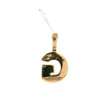 Load image into Gallery viewer, Gold 'G' Pendant with Princess Cut Diamonds