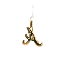 Load image into Gallery viewer, Diamond-Accented Gold 'A' Initial Pendant