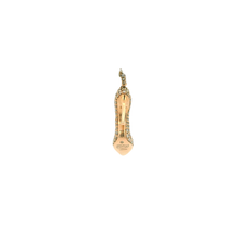 Load image into Gallery viewer, Yellow Gold Stiletto Pendant with Round Cut Diamonds