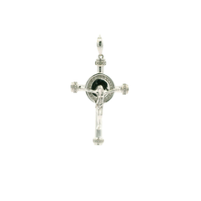 Load image into Gallery viewer, White Gold Diamond Crucifix Pendant