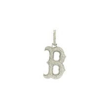 Load image into Gallery viewer, White Gold 'B' Letter Diamond Pendant