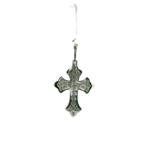 Load image into Gallery viewer, White Gold Cross Pendant with Round Brilliant Cut Diamonds