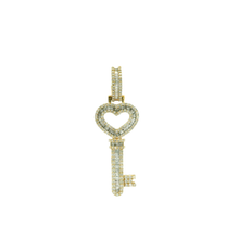 Load image into Gallery viewer, Yellow Gold Pendant with Baguette-Cut Diamonds
