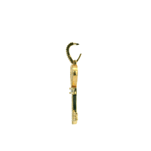 Load image into Gallery viewer, Yellow Gold Pendant with Baguette-Cut Diamonds