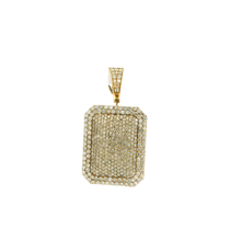 Load image into Gallery viewer, Fancy Yellow Diamond Round Cut Yellow Gold Pendant
