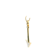 Load image into Gallery viewer, Yellow Gold Anchor Pendant with Round Brilliant Cut Diamonds
