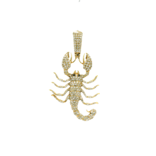 Load image into Gallery viewer, Yellow Gold Scorpion Pendant with Round Brilliant Cut Diamonds