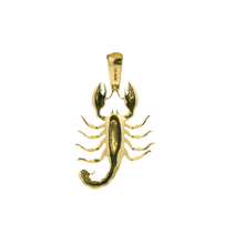 Load image into Gallery viewer, Yellow Gold Scorpion Pendant with Round Brilliant Cut Diamonds