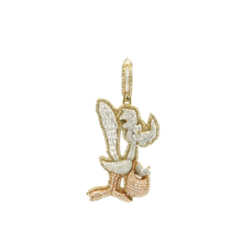 Load image into Gallery viewer, Yellow Gold Pendant with Baguette Cut Diamonds