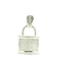 Load image into Gallery viewer, White Gold Pendant with Princess Cut Diamond