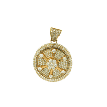 Load image into Gallery viewer, Yellow Gold Pendant with Baguette Cut Diamonds