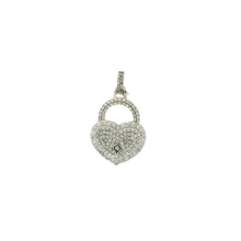 Load image into Gallery viewer, White Gold Diamond Heart Pendant