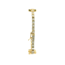Load image into Gallery viewer, Yellow Gold Tennis Bracelet with Round Cut Diamonds