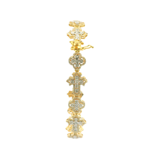 Load image into Gallery viewer, Elegant Yellow Gold Bracelet with Brilliant-Cut Round Diamonds