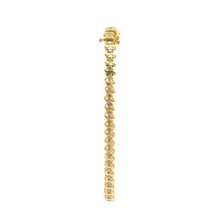 Load image into Gallery viewer, Yellow Gold Tennis Bracelet with Round Brilliant Cut Diamonds