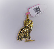 Load image into Gallery viewer, 10K Yellow Gold Owl Pendant