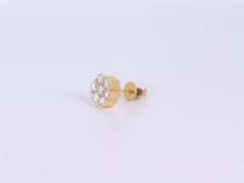 Load image into Gallery viewer, 14K Yellow Gold Flower Cluster Earrings 1.75Ctw