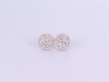 Load image into Gallery viewer, 14K White Gold Round Earrings .710Ctw