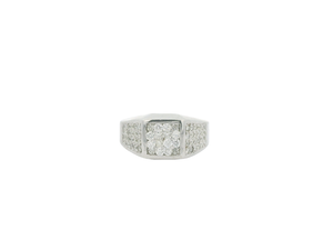 Men's 14kt White Gold Diamond Ring