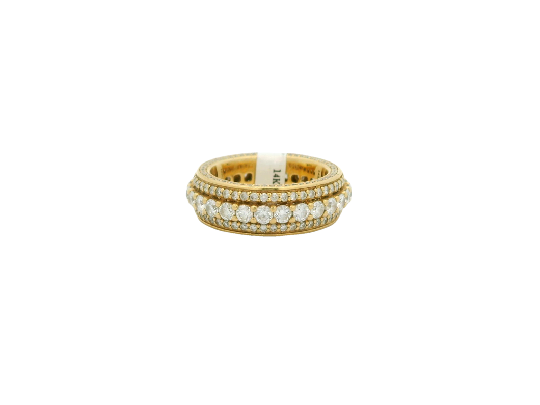 Men's 14k Yellow Gold Diamond Band Ring