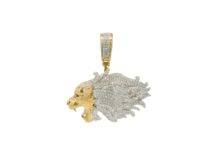 Majestic Lion Pendant in Gold and Diamonds