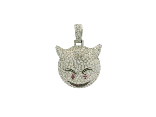 Playful Diamond Devil Pendant