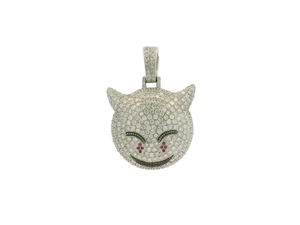 Playful Diamond Devil Pendant