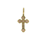 Load image into Gallery viewer, Ruby Cross Pendant