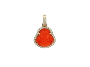 Red Buddha Gemstone Pendant