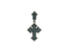 Load image into Gallery viewer, Sapphire Cross Pendant