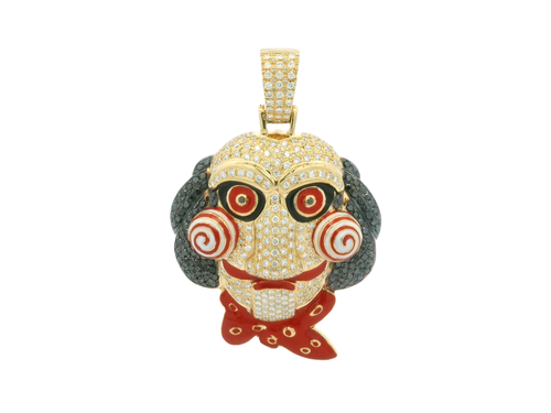 Unique Clown Pendant with Sparkling Details