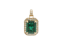 Load image into Gallery viewer, Emerald and Diamond Pendant