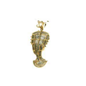 Yellow Gold Nefertiti Pendant with Onyx & Diamond Accents