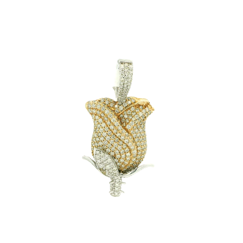 Yellow Gold Pendant with Round Brilliant Cut Diamonds