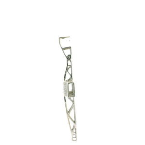 White Gold Cross Pendant with Round Brilliant Cut Diamonds