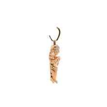 Load image into Gallery viewer, Yellow Gold Angel Pendant with Round Brilliant Diamonds