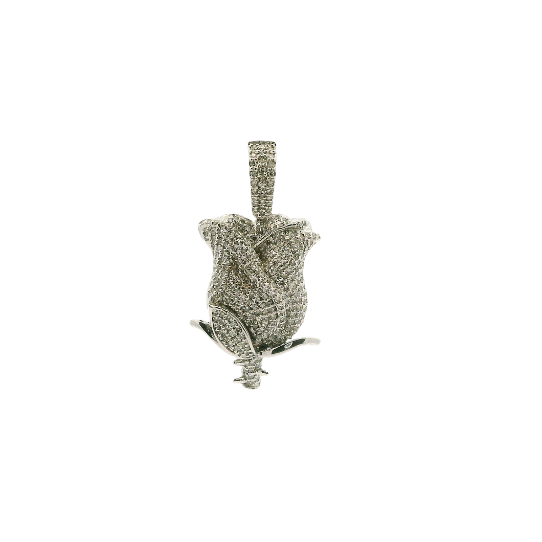 White Gold Pendant with Round Brilliant Cut Diamond