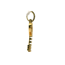 Load image into Gallery viewer, Gold Dangle Pendant with Diamond-Accented Heart and Key Design