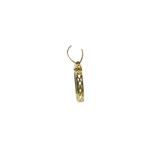 Yellow Gold 'J' Pendant with Baguette Cut Diamonds