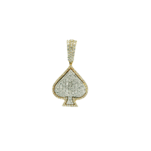 Load image into Gallery viewer, Yellow Gold Pendant with Round Brilliant Cut Diamonds