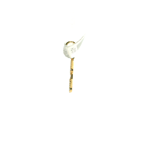 Yellow Gold Pendant with Square Brilliant Cut Diamonds