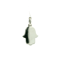 Load image into Gallery viewer, White Gold Hamsa Hand Diamond Pendant